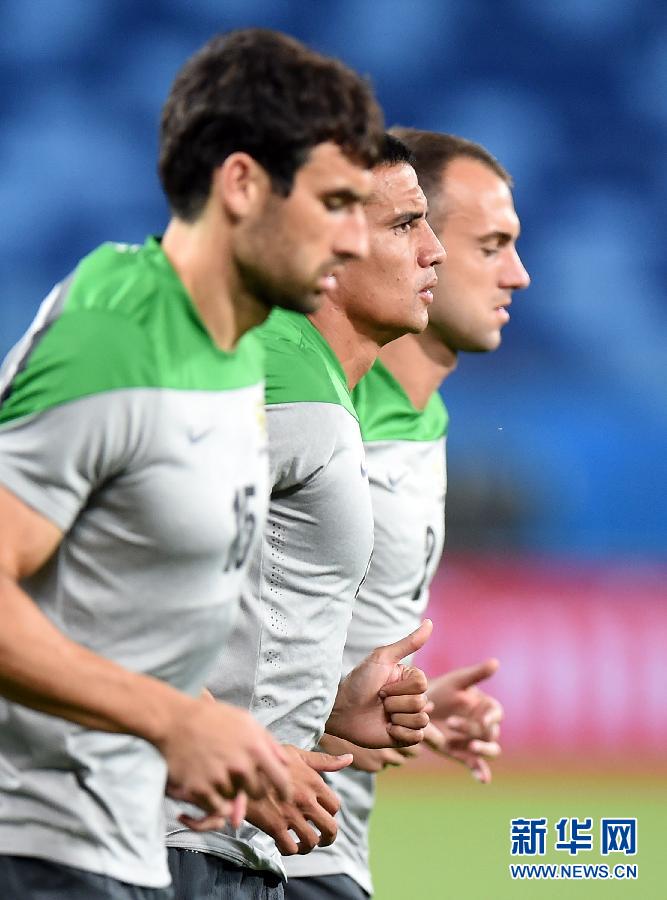 (世界杯)(5)足球——澳大利亚队赛前训练